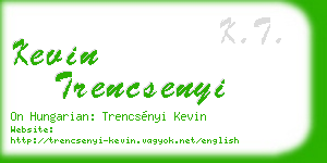 kevin trencsenyi business card